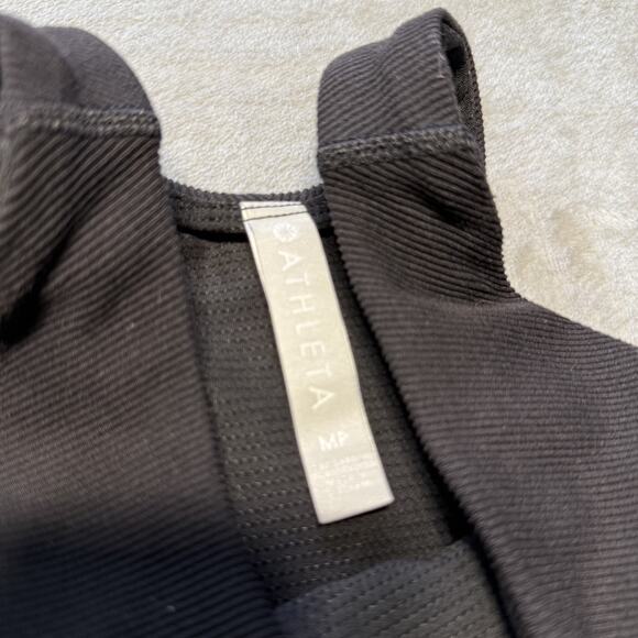 Athleta WINONA Midi Support Racerback Dress Black Sz M Petite Active Sleeveless - Picture 7 of 12